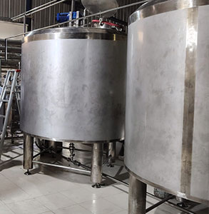 Milk storage tanks